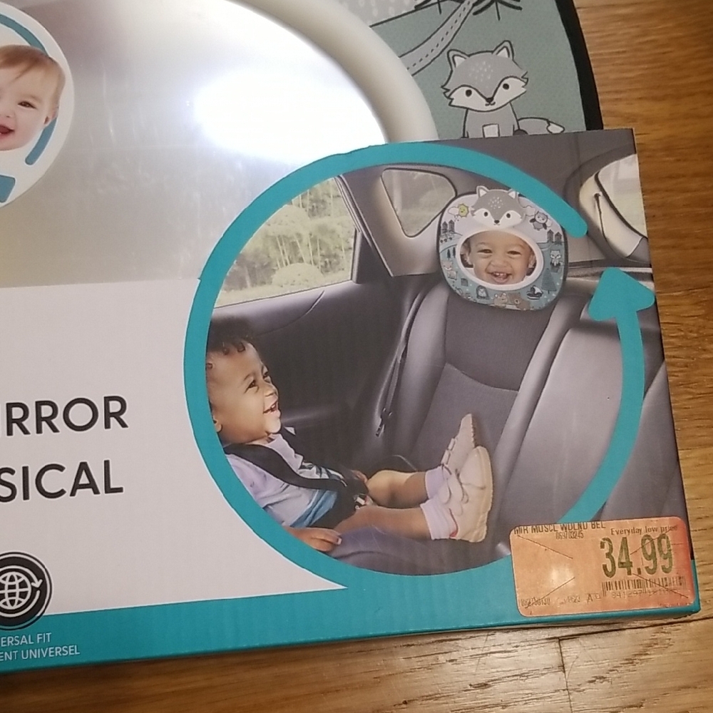 Belle Musical Mirror with LED Lights For The Car Child Toddler Baby Car Mirror - Picture 3 of 14